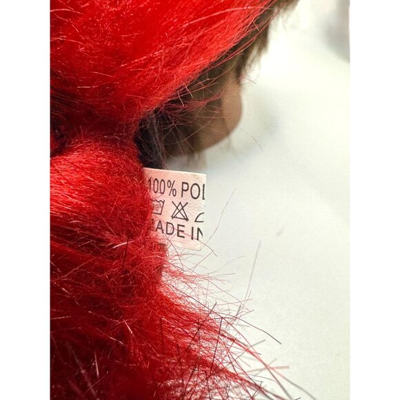 Vintage Red Faux Fur Head Wrap Fluffy Winter Headwear Soft & Stylish Accessory - Picture 9 of 16